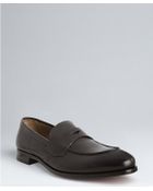 Prada Moro Leather Penny Loafers - Lyst