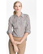 Tory Burch Brigitte Cotton Shirt - Lyst