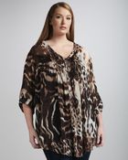 Alberto Makali Animal Print Blouse - Lyst