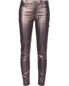 7 For All Mankind The Skinny Copper Jeans - Lyst