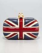 Alexander McQueen Britannia Skullclasp Clutch Bag - Lyst
