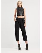 Alexander Wang Cutout Leather Biker Vest - Lyst