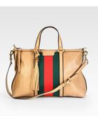 Gucci Rania Leather Top Handle Bag - Lyst
