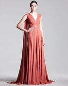 Elie Saab Capeback Georgette Gown - Lyst