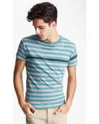 Rag & Bone Stripe Print Tshirt - Lyst
