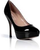 Valentino Black Patent Leather Platform Pumps - Lyst