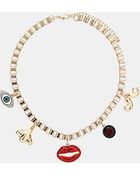 Topshop Face Cluster Necklace - Lyst