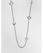 David Yurman Sterling Silver Quatrefoil Necklace - Lyst