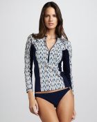Tory Burch Tamarin Seahorseprint Surf Shirt - Lyst