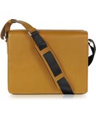 Porsche Design Mustard Yellow Leather Messenger Bag - Lyst