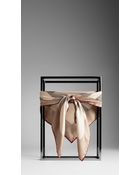 Burberry Check Silk Square - Lyst