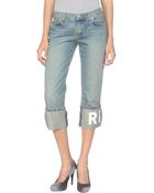 Richmond Denim Denim Capris - Lyst