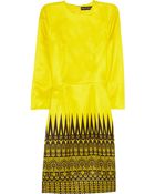 Holly Fulton Printed Wool and Silkblend Dress - Lyst