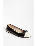 Prada Cap Toe Ballet Flat - Lyst
