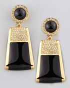 Rachel Zoe Rectangle Drop Clip Earrings - Lyst