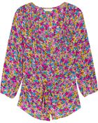 Rebecca Taylor Floralprint Silk Blouse - Lyst