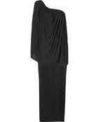Rick Owens Layered Oneshoulder Silkjersey Dress - Lyst