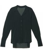 Theyskens' Theory Franky Long Sleeve Blouse - Lyst