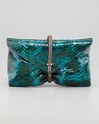 VBH Busta Python Clutch Bag - Lyst