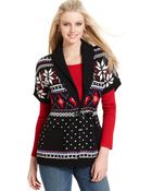 Tommy Hilfiger Short Sleeve Fairisle Cardigan - Lyst