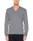 Michael Kors Tipped V-Neck Sweater - Lyst