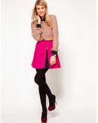 ASOS Collection Asos Mini Skirt with Zip Detail - Lyst