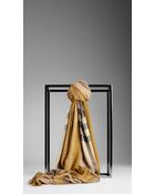 Burberry Haymarket Check Border Scarf - Lyst