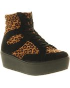 Office Down with It Leopard Black Neoprene - Lyst