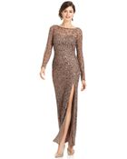 Patra Longsleeve Sequin Gown - Lyst
