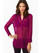 Nasty Gal Vera Pocket Blouse - Lyst
