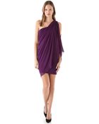 Alice + Olivia Drape One Shoulder Dress - Lyst
