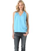 Diane von Furstenberg Reagan Sleeveless Blouse - Lyst