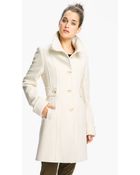Kenneth Cole Textured Wool Blend Coat - Lyst