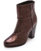 Rag & Bone Classic Newbury Booties in Crinkled Metallic - Lyst
