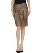 Twin-set Simona Barbieri Leather Skirt - Lyst