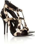 Giuseppe Zanotti Leopardprint Calf Hair Sandals - Lyst
