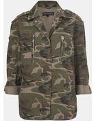 Topshop Camo Jacket Petite - Lyst