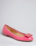 Kate Spade Round Logo Toe Ballet Flats Tock - Lyst