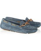 Bottega Veneta Suede Driving Shoes - Lyst