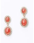 Ann Taylor Pave Stone Drop Earrings - Lyst