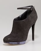 B Brian Atwood Snakesole Ankle Bootie - Lyst