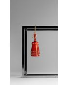 Burberry Studded London Leather Tassel Charm - Lyst