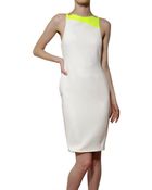 Antonio Berardi Two Tone Viscose Cady Dress - Lyst