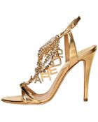 DSquared2 120mm Laminated Leather Logo Sandals - Lyst