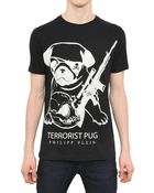 Philipp Plein Swarovski Printed Cotton Jersey Tshirt - Lyst