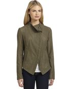 Addison Cotton Eyelet Draped Jacket - Lyst
