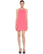 Alice + Olivia Peggy Trapeze Hem Tank Dress in Neon Pink - Lyst