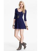 Free People Lace Mini Dress - Lyst