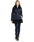 Laundry By Shelli Segal Faux Fur Trim Jacket - Lyst