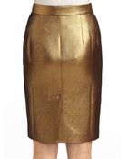 Moschino Cheap & Chic Woven Metallic Pencil Skirt - Lyst